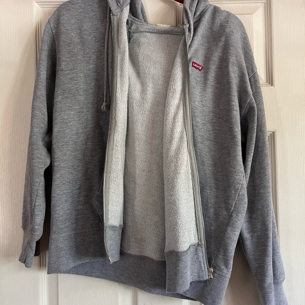 Levi's Gray Zip Up Sweater
